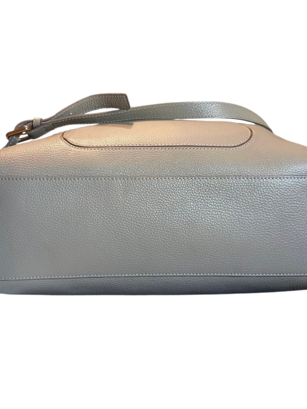 Iacucci Taupe Italian Leather Structure Satchel Tote with Strap and Dust Bag NWT - Picture 7 of 12